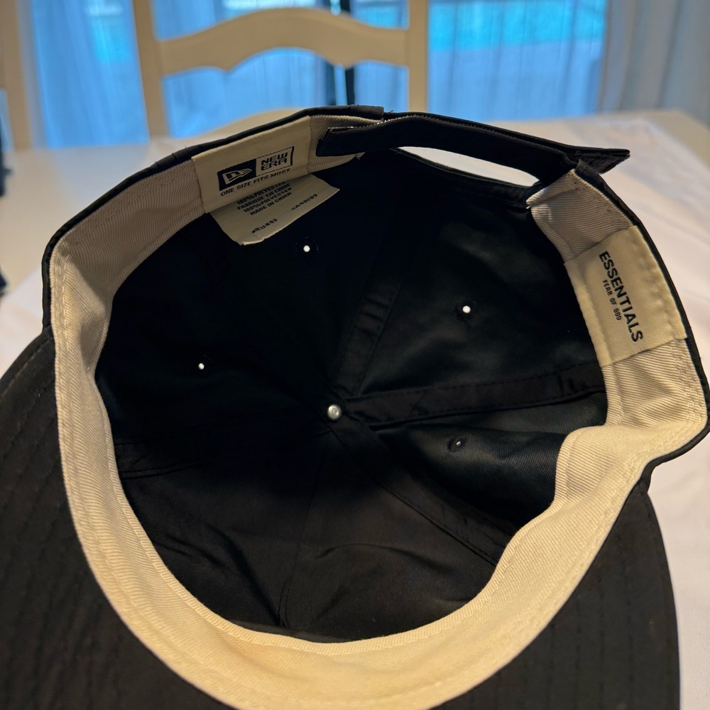 Fear Of God Essentials Retro Crown Black 9fifty Strapback In Black View 4